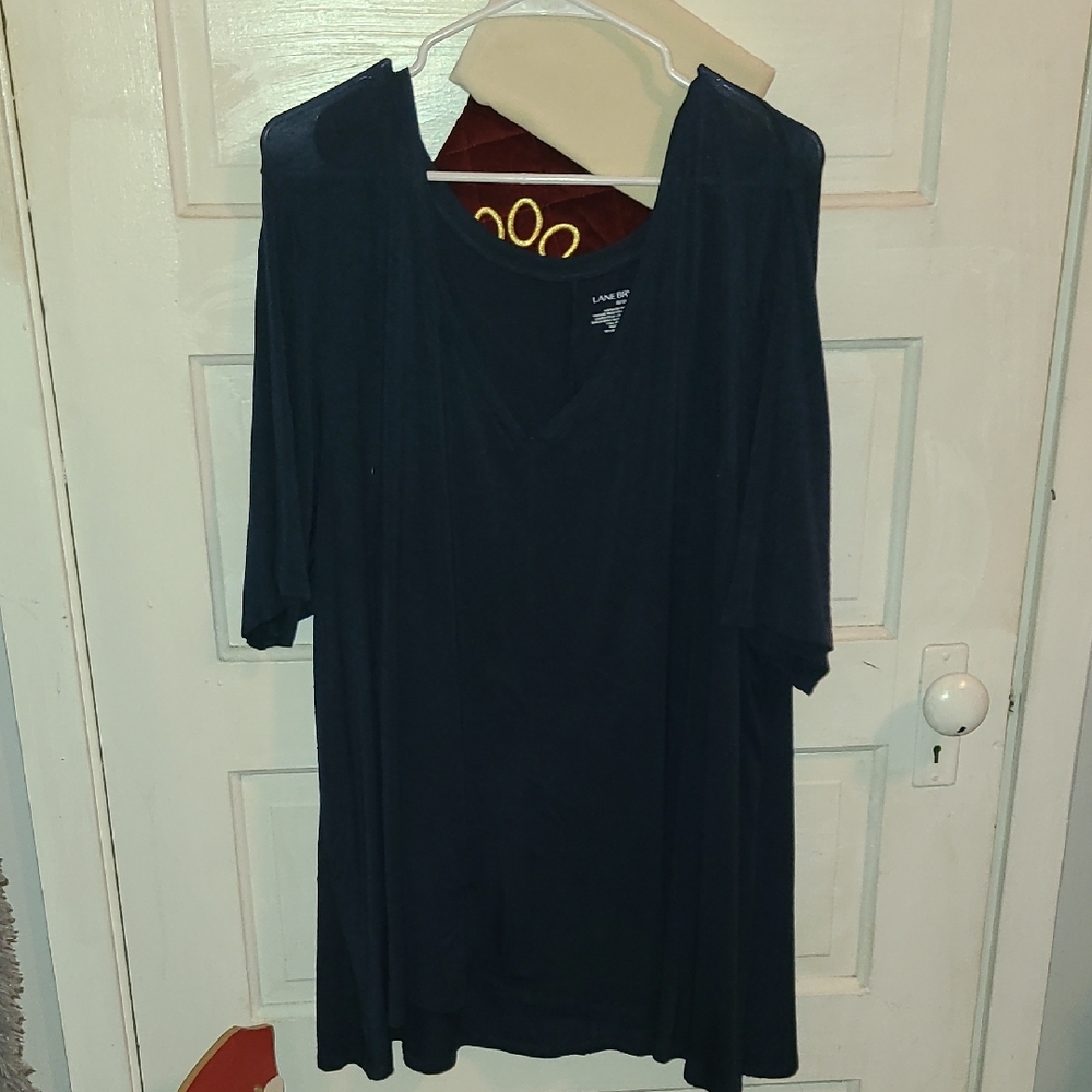 Lane Bryant Navy V-Neck Top